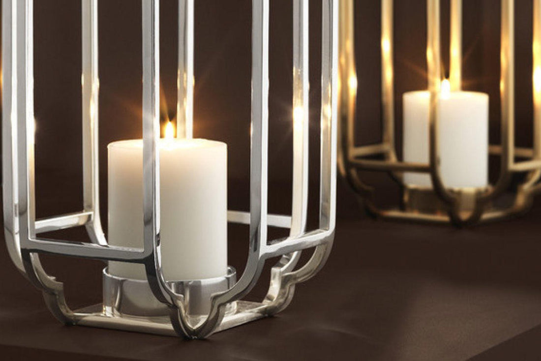 Elegante Laternen mit Kerzenlicht