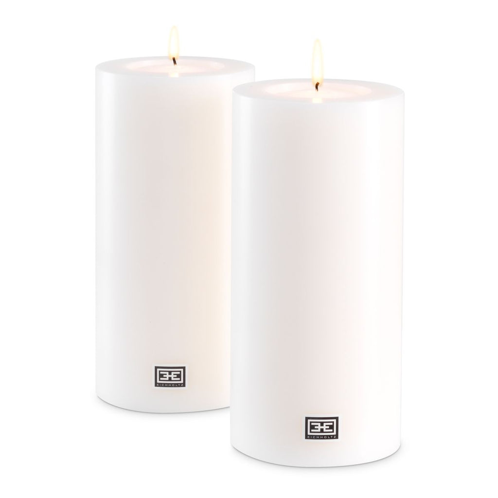 Artificial Candle ø 10 x H. 21 cm set of 2