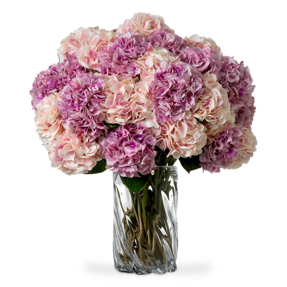 Bouquet of Hydrangeas real touch 48 pcs/2varieties