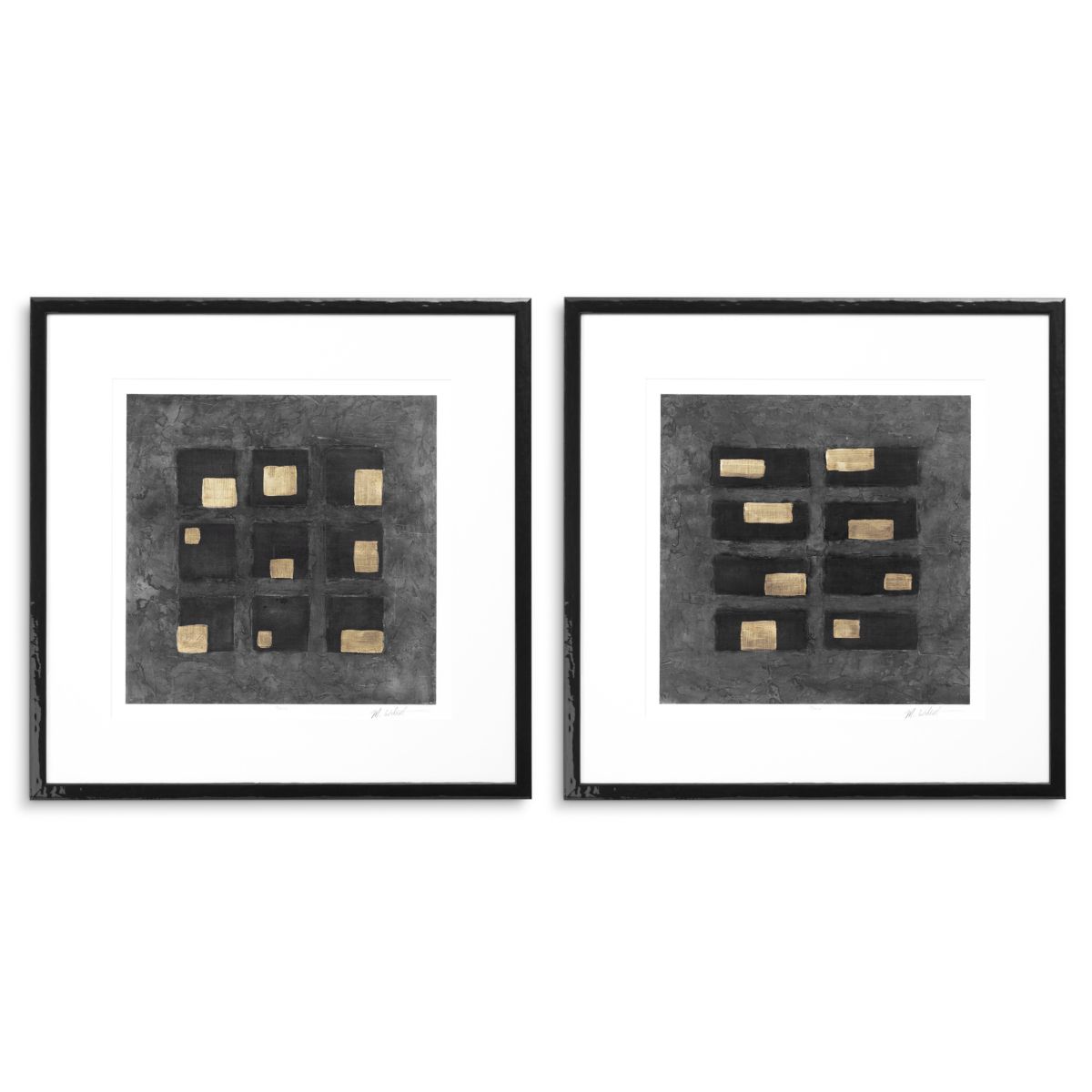 Print Black Squares by Michael Willett set of 2