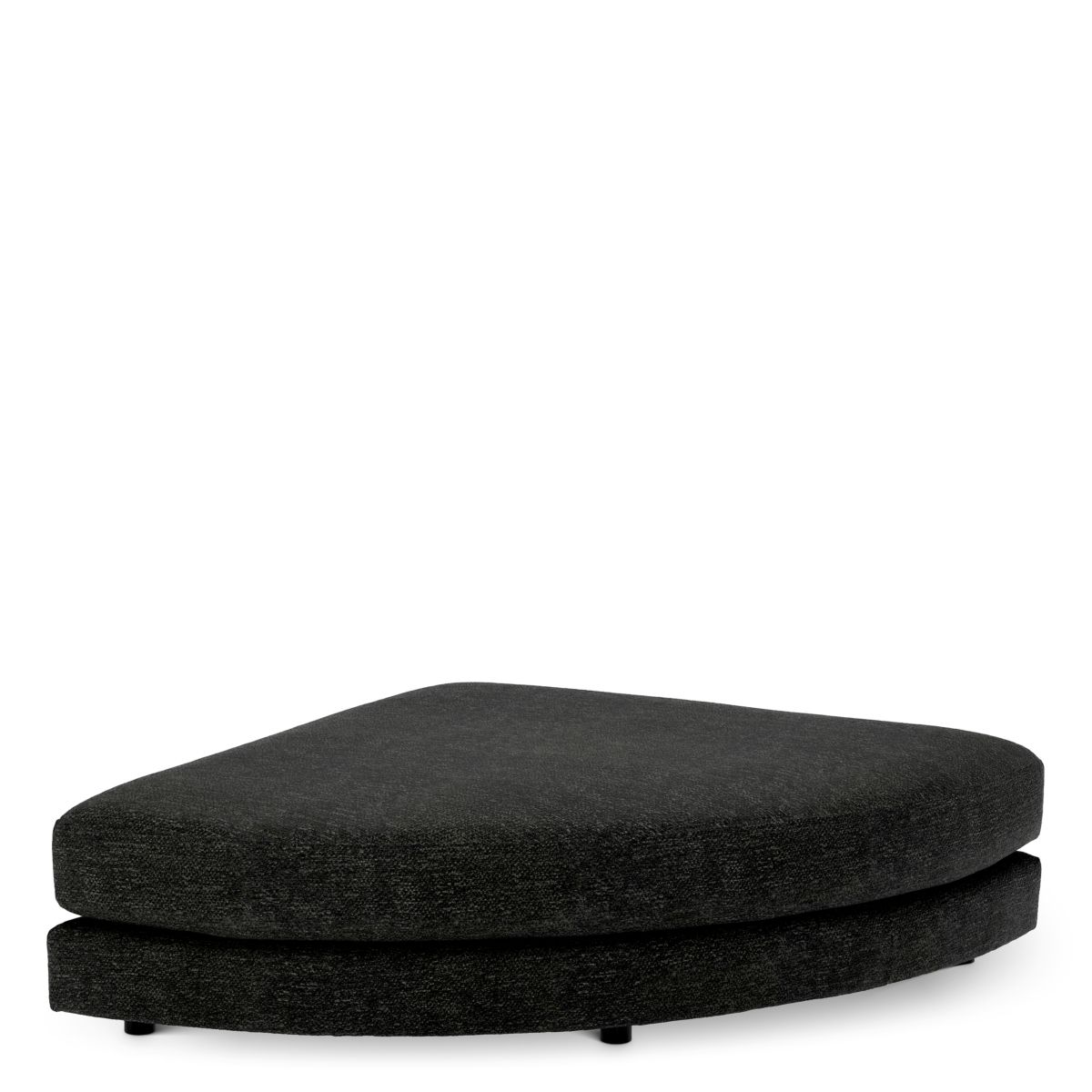 Modulsofa Lounge Club - Ottoman half round Lurano Charcoal
