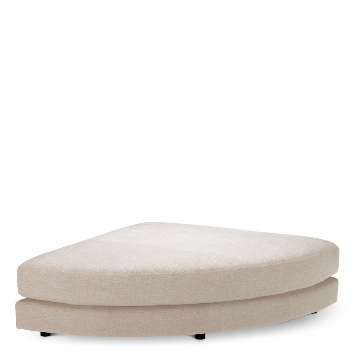 Modulsofa Lounge Club - Ottoman half round Lurano Ivory