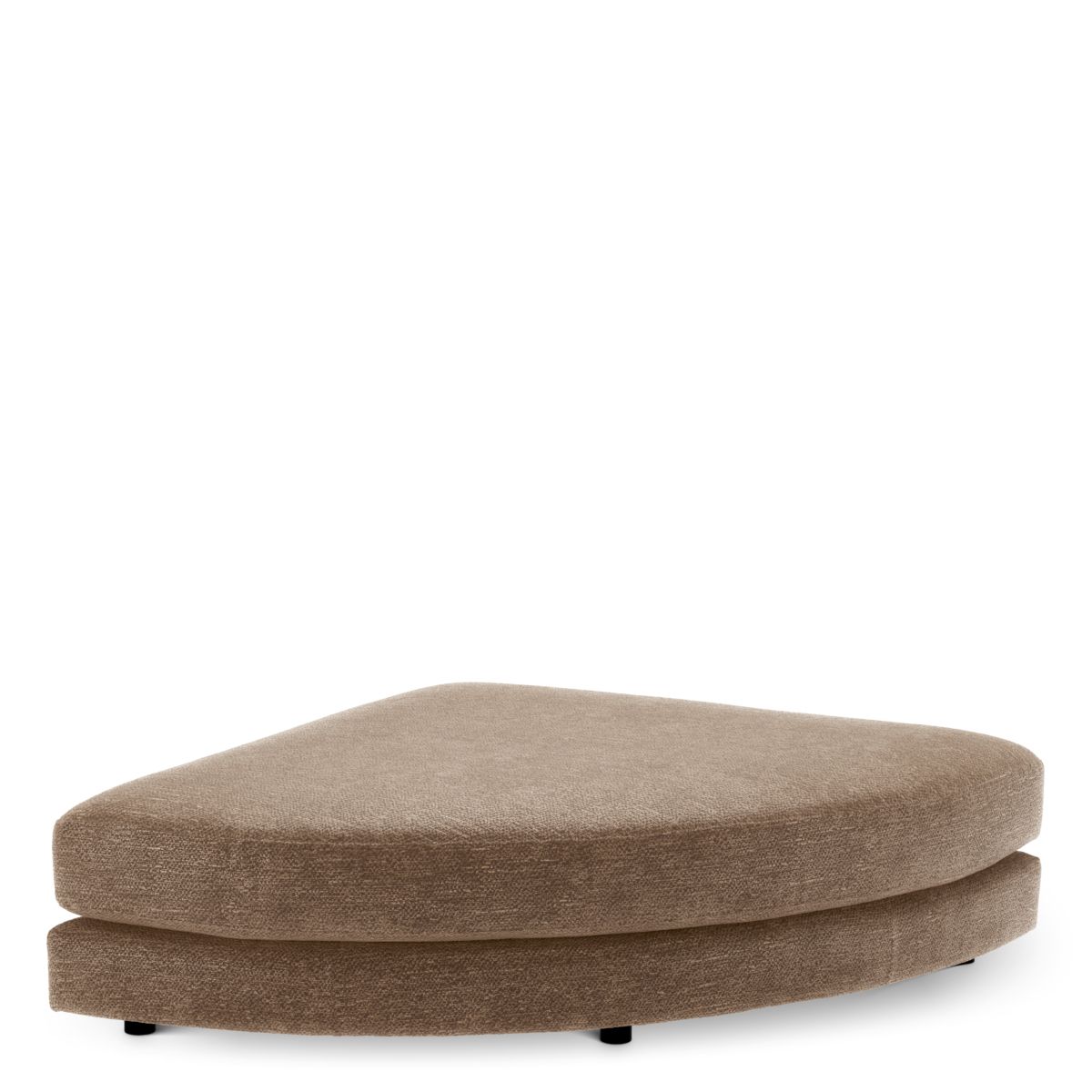 Modulsofa Lounge Club - Ottoman half round Lurano Brown