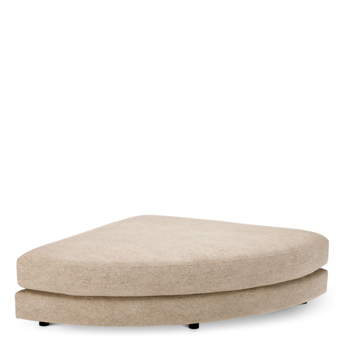 Modulsofa Lounge Club - Ottoman half round Lurano Greige