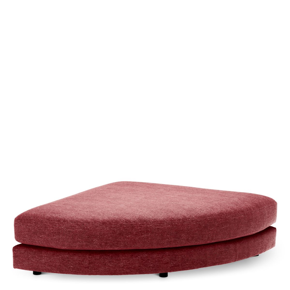 Modulsofa Lounge Club - Ottoman half round Lurano Burgundy