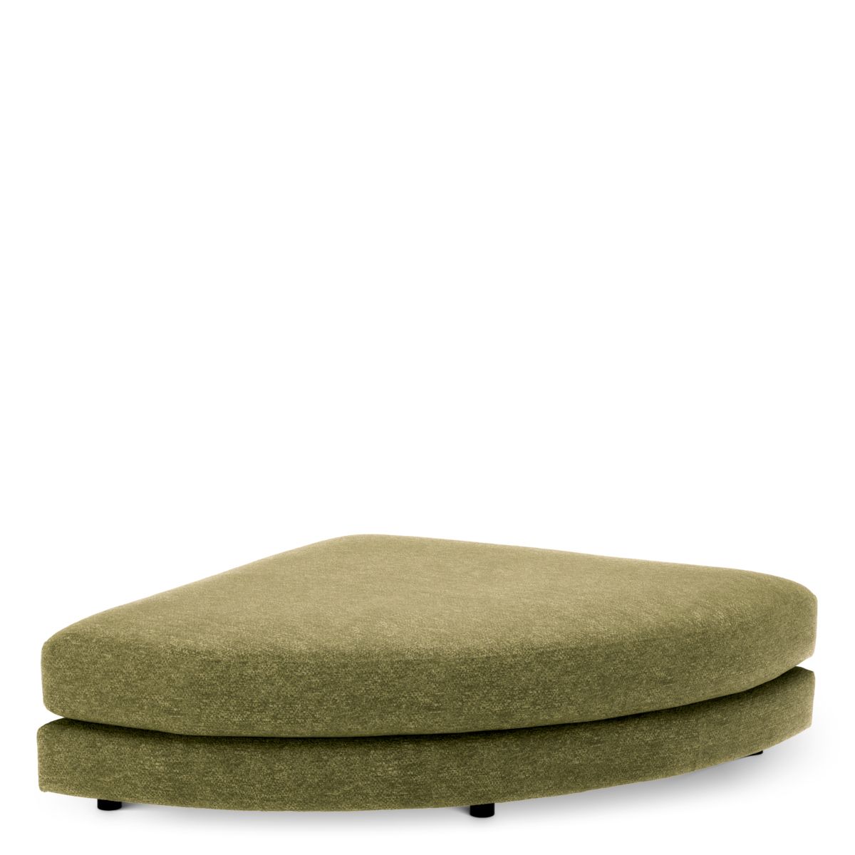 Modulsofa Lounge Club - Ottoman half round Lurano Moss Green
