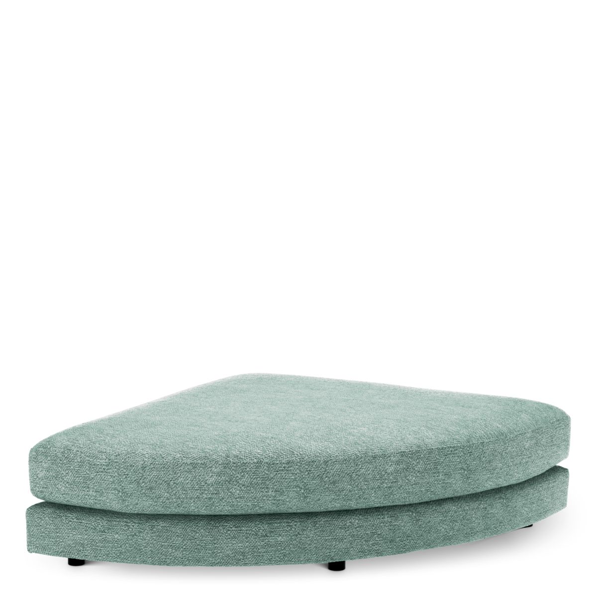 Modulsofa Lounge Club - Ottoman half round Lurano Turquoise