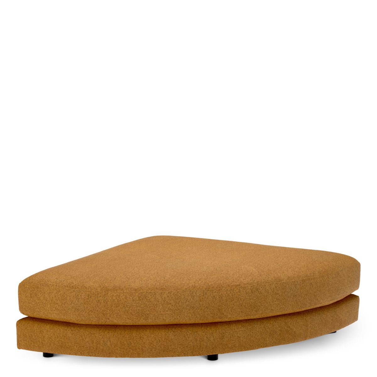 Modulsofa Lounge Club - Ottoman half round Velora Mustard Yellow