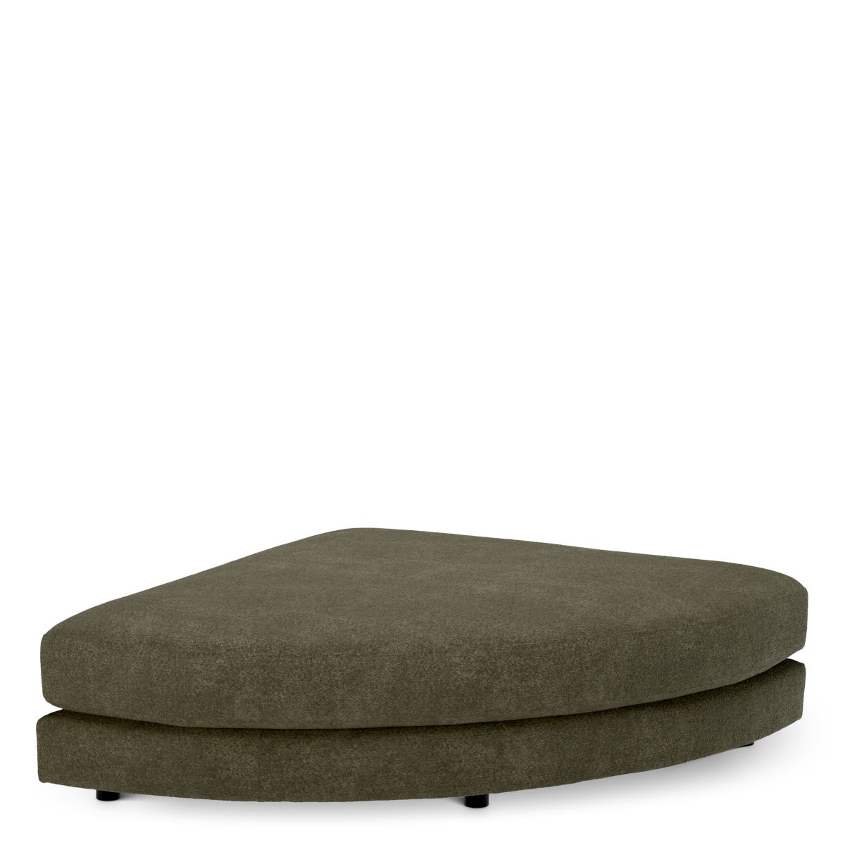 Modulsofa Lounge Club - Ottoman half round Velora Moss Green