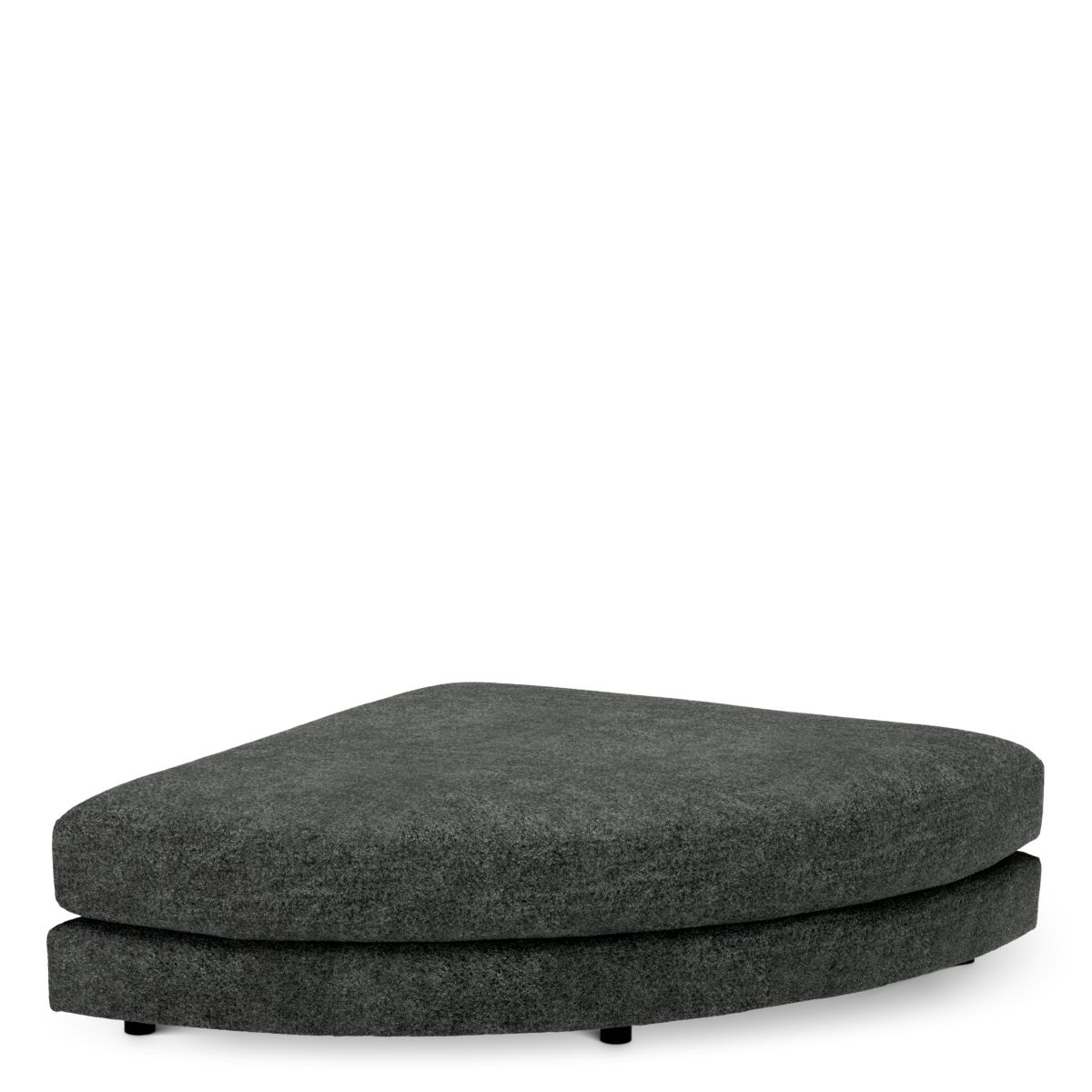 Modulsofa Lounge Club - Ottoman half round Velora Charcoal