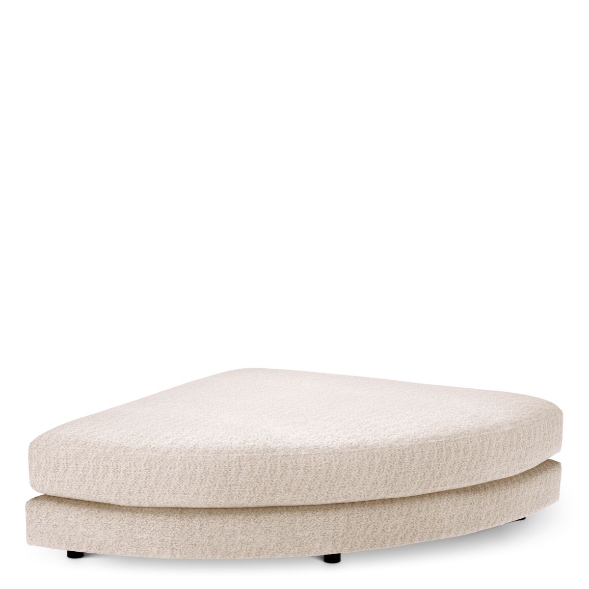 Modulsofa Lounge Club - Ottoman half round Velora Cream