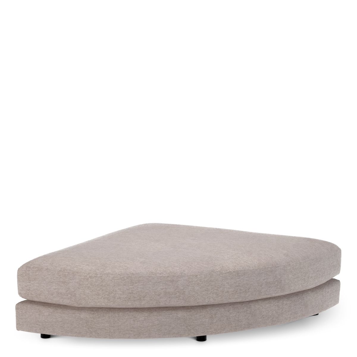 Modulsofa Lounge Club - Ottoman half round Montier Light Grey